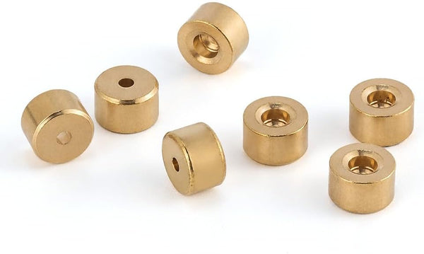 50 Pack Carolina Ticker Keeper Brass Weights Sinkers, Protects Knot & Make Noise, Teaxs Rig Tackle for Freshwater Bass Fishing -