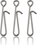 50 Pack Fishing Clips Quick Change Speed Crankbait Snaps Stainless Steel Line Lure Hook Connector Freshwater - #1-22LB-0.55"