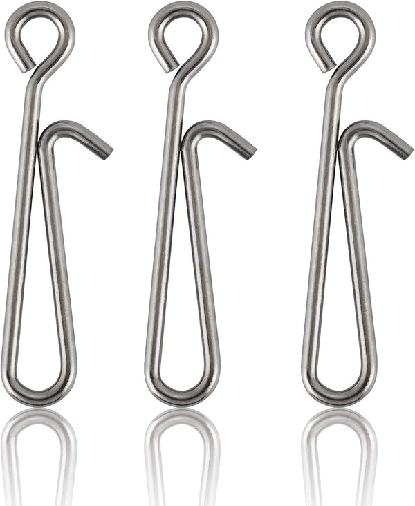 50 Pack Fishing Clips Quick Change Speed Crankbait Snaps Stainless Steel Line Lure Hook Connector Freshwater - #1-22LB-0.55
