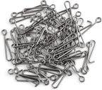 50 Pack Fishing Clips Quick Change Speed Crankbait Snaps Stainless Steel Line Lure Hook Connector Freshwater - #1-22LB-0.55"