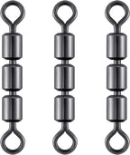 High Speed 3 Roller Swivels, Bead Chain Barrel Swivels Fishing Tackle Trolling Rolling Leader Lure Connector Salmon Walleye Freshwater - #3-84LB