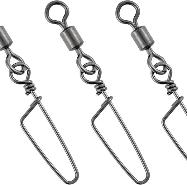 30 Pack Barrel Snap Swivels, Swivels Fishing Tackle Crane Rolling Coast Lock Lure Leader Line Connector Fresh&Saltwater - #4/0-198LB-30