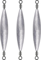20 Pack Inline Trolling Weights with Double Barrel Swivels (1/16oz-3/4oz), Lead Egg Sinkers for Salmon Trout Walleye Freshwater Saltwater Fishing - 1/2oz-20