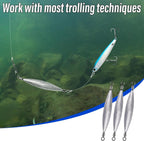 20 Pack Inline Trolling Weights with Double Barrel Swivels (1/16oz-3/4oz), Lead Egg Sinkers for Salmon Trout Walleye Freshwater Saltwater Fishing - 1/2oz-20
