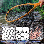 Fishing Landing Net Replacement Rubber Without Handle Foldable Mesh Netting for Freshwater Saltwater Black F-59.06'' Girth(21.65'' Dia, 19.7*5" Depth)