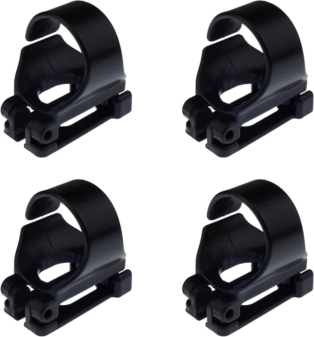 4 Pack Scuba Dive Universal Plastic Clip Snorkel Keeper Tube Holder, Black