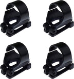 4 Pack Scuba Dive Universal Plastic Clip Snorkel Keeper Tube Holder, Black