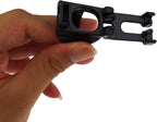 4 Pack Scuba Dive Universal Plastic Clip Snorkel Keeper Tube Holder, Black