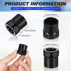 6 Pcs Bike Freewheel Remover Mountain Cassette Removal Tool Black Lockring for Repairing -