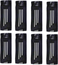 8 Pack Elastic Bike Bicycle Ankle Leg Riding Puttee Cycling Safety Bind Pant Bands Clip Strap Belt Fully Adjustable Cycling, Jogging, Camping (Black)