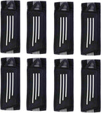 8 Pack Elastic Bike Bicycle Ankle Leg Riding Puttee Cycling Safety Bind Pant Bands Clip Strap Belt Fully Adjustable Cycling, Jogging, Camping (Black)