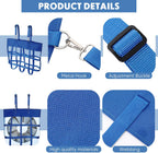 2 Pcs Classic Box Fan Holder for Horse Stall Adjustable Equine Bag Hanging Stable Supplies Metal Hook Accessories, Blue -