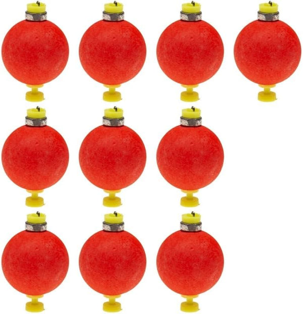 Red Slip Fishing Bobbers with Foam Snap Weighted Floats