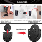 Dartboard Mounting Bracket,Dartboard Bracket Hanging Dartboards Professional,Black Black O Shaped