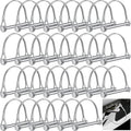 30 Pcs Trailer Hitch Pin Lock, 2-3/4" x 1/4" Pto Shaft Locking Safety Coupler Pin, Carbon Steel, Arch, Heavy Duty, for Farm Trailers, Towing, Wagons, Lawn Equipment and Hitches -