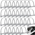 30 Pcs Trailer Hitch Pin Lock, 2-3/4" x 1/4" Pto Shaft Locking Safety Coupler Pin, Carbon Steel, Arch, Heavy Duty, for Farm Trailers, Towing, Wagons, Lawn Equipment and Hitches -
