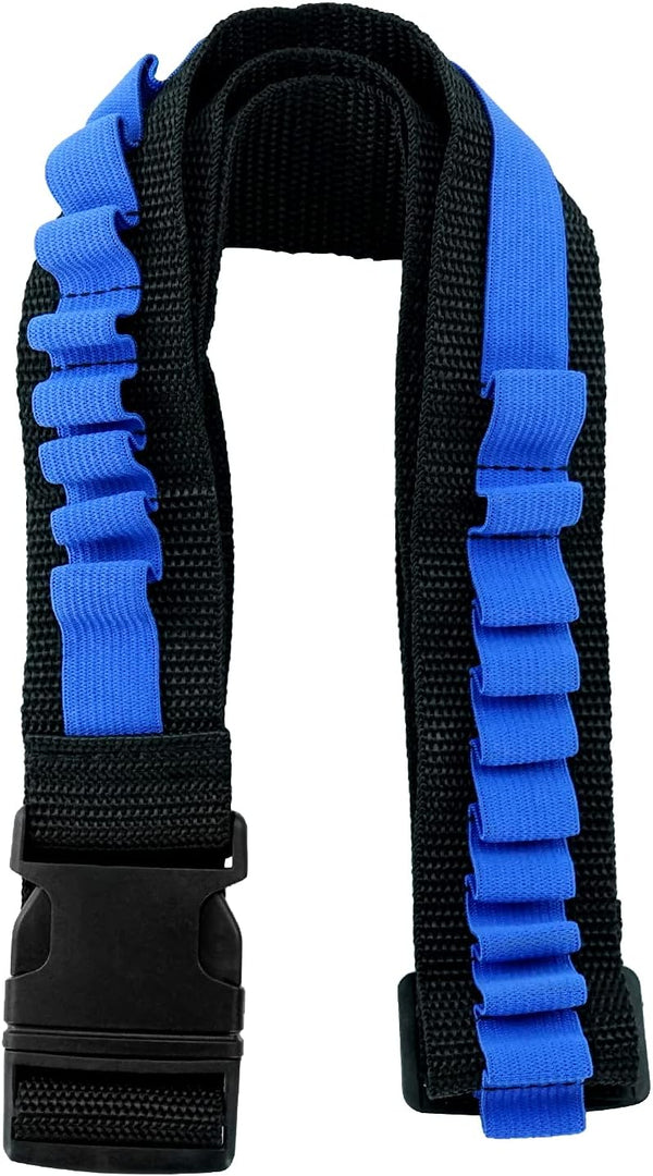 Adjustable Bandolier Toy Gun Ammo Storage Belt for Nerf Blasters - Black, Blue