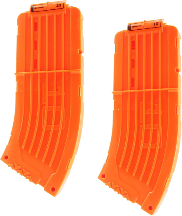 10 Darts Curved Magazine Quick Reload Clip Compatible for Nerf Elite (Orange, 2Pcs) 2pcs Orange