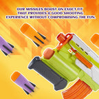 Missile Filled Foam Rocket Launcher Compatible for Nerf N-Strike Elite Series 10pcs,purple