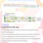 Self-Adhesive Finger Bandage - 8 Rolls of Elastic & Breathable Protector, Waterproof Cohesive Tape Sports Fixing Band Stretch Wrap (1Inch x 5 Yards, Colors)