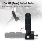 Motorcycle foot pegs, folding bicycle Universal M8 anti-slip motorcycle footrest, suitable for Super 73 S2/ZX/RX/R/S Adventure