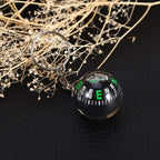 Ball Compass Keychain, 28mm Liquid Filled Portable Hiking Key Rings Mini Survival Navigation Equipment for Camping Travel