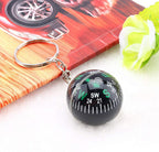 Ball Compass Keychain, 28mm Liquid Filled Portable Hiking Key Rings Mini Survival Navigation Equipment for Camping Travel