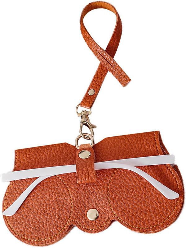 Leather Sunglasses Bag, Soft Case Portable Glasses Cute Eyeglass Pouch for Women Men Girls