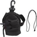 Key Chain Pouch, Wallet Mini Cash Pouch Keychain Storage Bag Zippers with Carabiner for Men Women(Black) Black