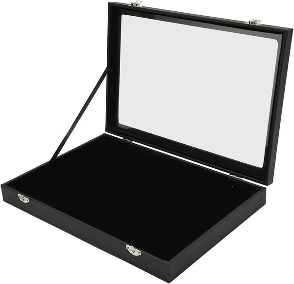 Pin Display, 9.4 X 13.8in Collection Holder Dustproof Enamel Display Box Jewelry Medals Storage Case for Sports Memorabilia