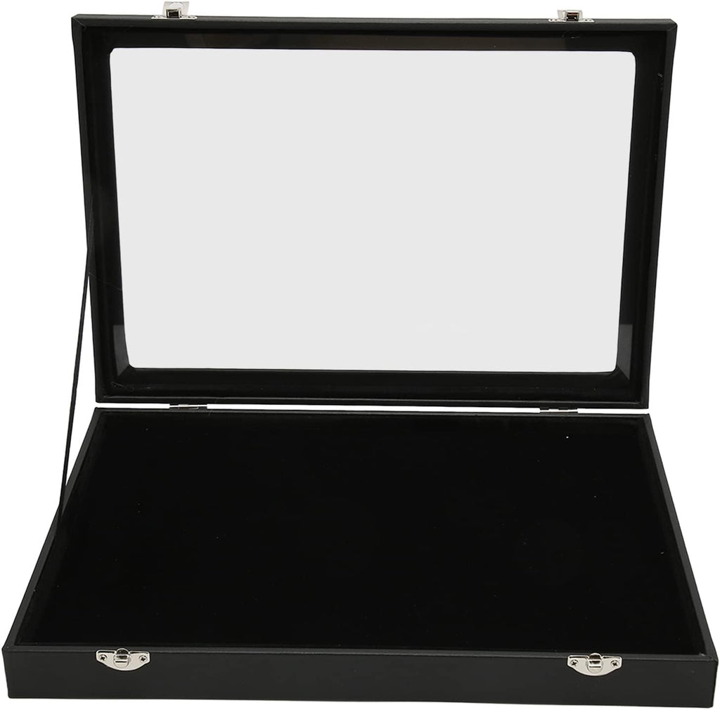 Pin Display, 9.4 X 13.8in Collection Holder Dustproof Enamel Display Box Jewelry Medals Storage Case for Sports Memorabilia