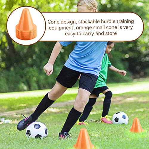 10 Pcs 3 Inch Soccer Cones Sport Training for Indoor and Outdoor - Orange