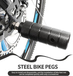 2PCS Steel Bike Pegs, Anti Skid Lead Foot Bicycle Peg Mini Cycling Rear Stunt 1.97 x 4.33in for Mountain