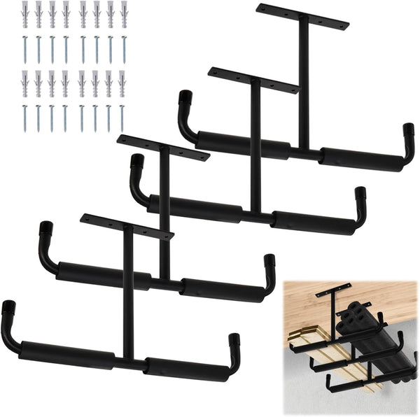 4 Pack Overhead Garage Storage Hooks, 16.5