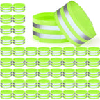 50 Pack Reflective Bands, High Visibility Safety Reflector Armband, Security Tape Strip Bracelets, Cycling Warning Fluorescent Sash, Night Walking Gear for Wrist Arm Ankle Leg