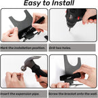 4 Pack Angle Grinder Holder, Wall Mount Bracket for 5 inch Grinder, Polisher Storage Rack Stand with Cord Hook, Garage Tool Hanger Grinders Impact Wrench Cutters Waxing Machines