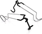 4 Pack Camping Lantern Hook Hangers, 10" Outdoor Lamp Hanger Stand, Stainless Steel Non-Slip Tent Light Pole Hook, Portable Water Bottle Holder Bracket for Hunting Fishing Hiking