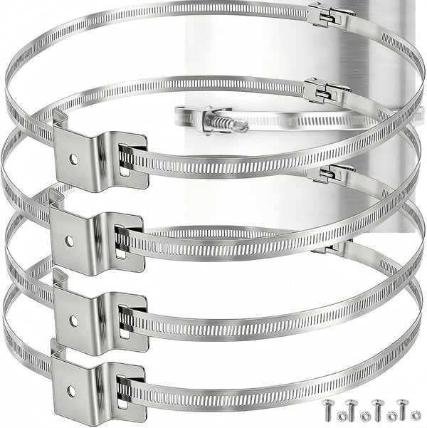 4 Pack Sign Mounting Brackets for Larger Poles, 4