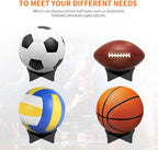 Ball Standard - Acrylic - Football, Basketball, Soccer, Volleyball, Rugby, etc. Display Standard - Ball Holders - 6 pieces - Black