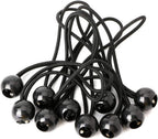 12 Black sailcloth bungee balls for banners - sailcloths - pavilions - tents - bungee hooks - stalls - flagpoles