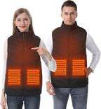 Heated vest for women and men with 9 heating zones, lightweight heating vest for winter (battery not included)