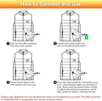 Heated vest for women and men with 9 heating zones, lightweight heating vest for winter (battery not included)
