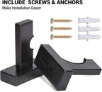 Display standard - Black - Baseball bat display standard - Baseball bat holder - Wall mounting - Horizontal baseball bat standard - Baseball bat holder - 2 pieces - Black