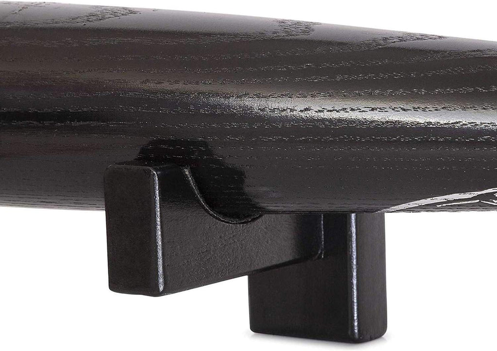 Display standard - Black - Baseball bat display standard - Baseball bat holder - Wall mounting - Horizontal baseball bat standard - Baseball bat holder - 2 pieces - Black