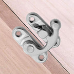 Biaungdo 5pcs Retro Vintage Style Swing Bag Clasp Closure Lock Latch for Furniture Wooden Box Jewelry Case Silver Tone with Mounting Screw & Screwdriver, 33 x 29 mm