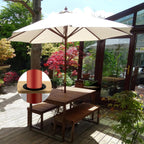 Biaungdo 2 Sets 3 Inch Outdoor Patio Table Umbrella Hole Ring and Cap Set, Standard Size Garden Beach Tablet Thicker Hole Ring Plug and Cap Set(Black, Compatible 32-48mm Umbrella Tube)