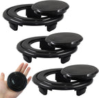 Biaungdo 2 Sets 3 Inch Outdoor Patio Table Umbrella Hole Ring and Cap Set, Standard Size Garden Beach Tablet Thicker Hole Ring Plug and Cap Set(Black, Compatible 32-48mm Umbrella Tube)