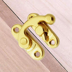 Biaungdo 5pcs Gold Vintage Style Swing Bag Clasp Closure Lock Latch for Furniture Wooden Box Jewelry Case Silver Tone with Mounting Screw & Screwdriver, 33 x 29 mm