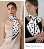 Long Silk eel Scar Women Hair Scar Satin Neck Scar Tie Bandana Headband Scar Edge Wrap Head Scar Purse Handbags