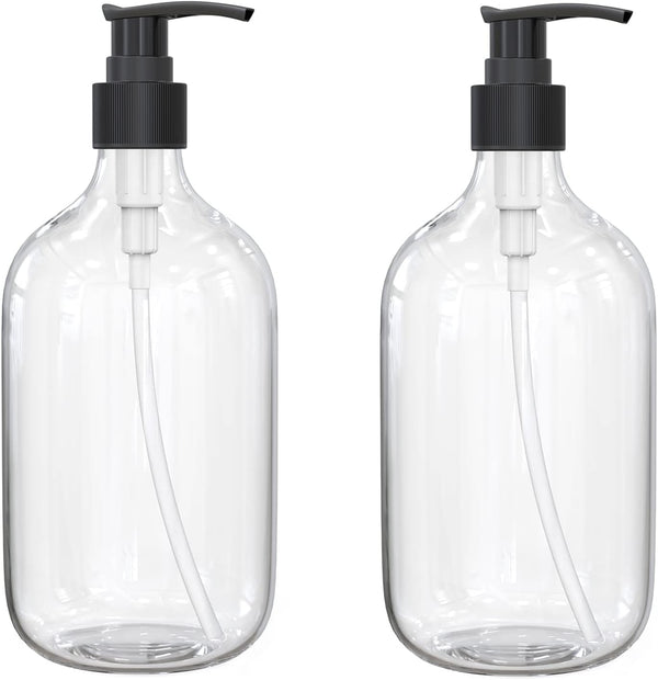 Clear Plastic Pump Bottles (2PCS 300ml)